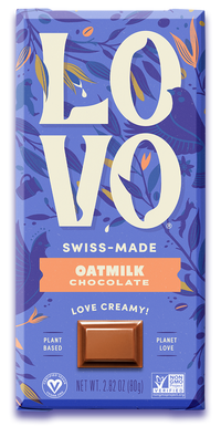 LOVO's Vegan Oat Milk Chocolate Bar - Love Creamy - 100%-Plant Based - 100% GMO Free