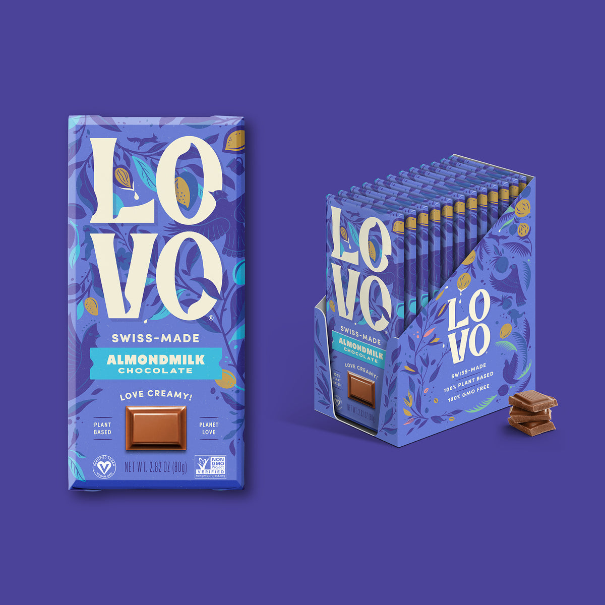 LOVO Chocolate almond milk chocolate 12-pack