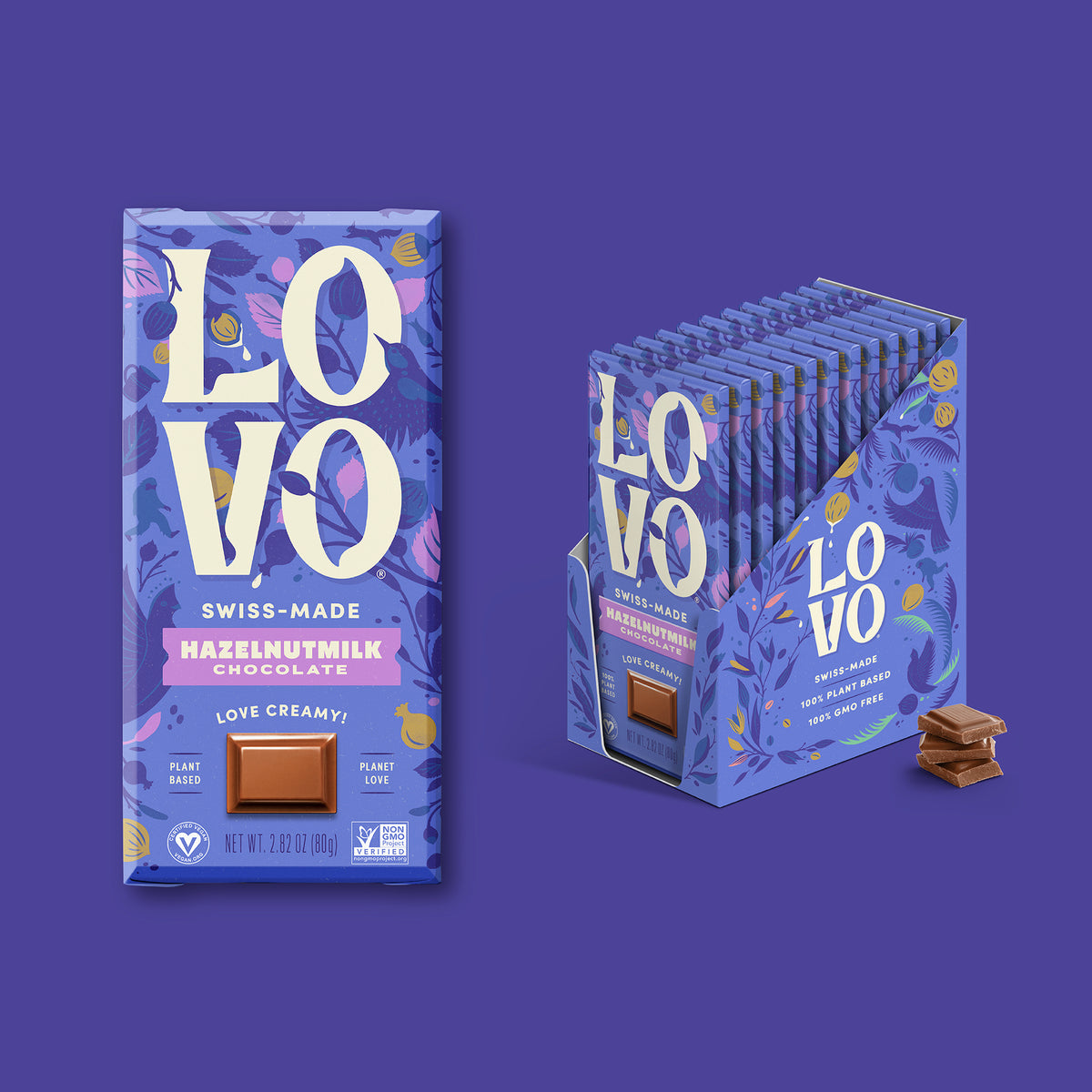 LOVO Chocolate hazelnut milk chocolate 12-pack