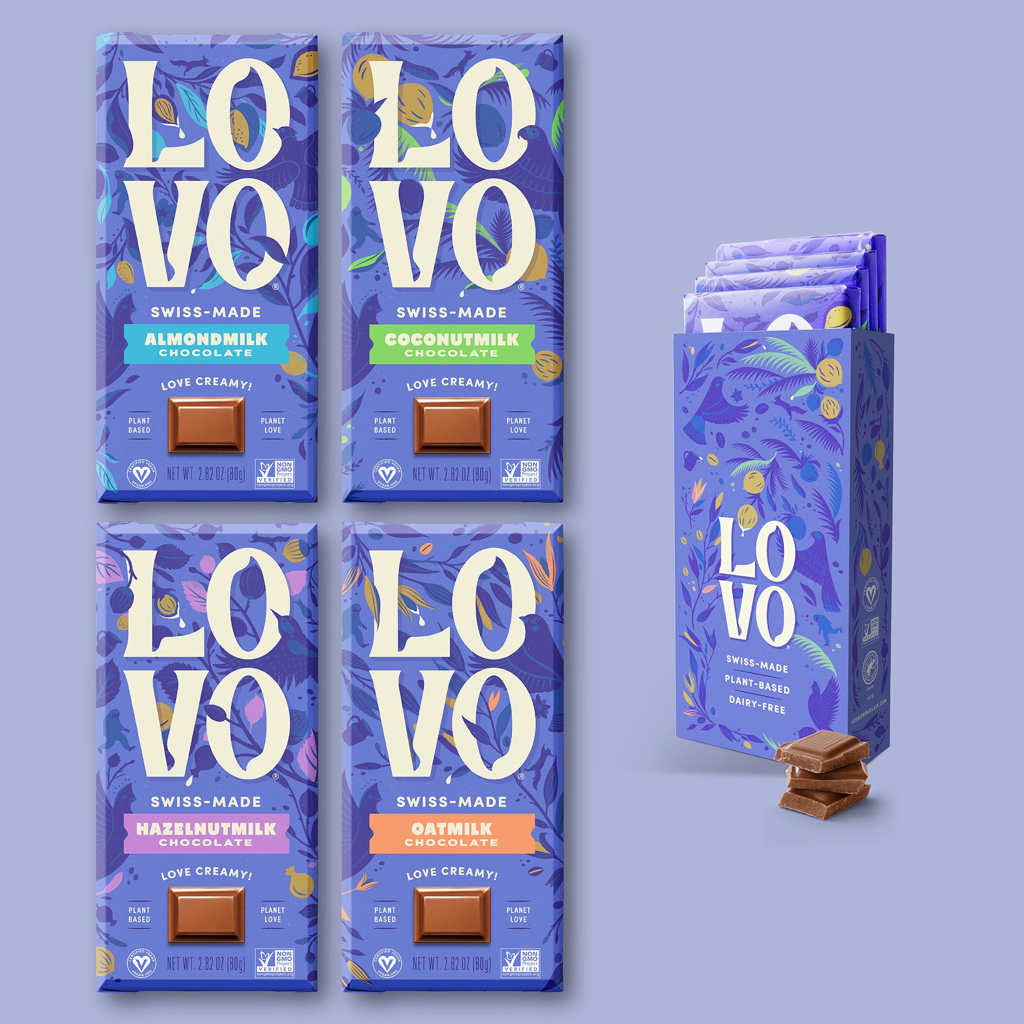 Vegan Milk Chocolate Bar Variety Pack - LOVO Chocolate