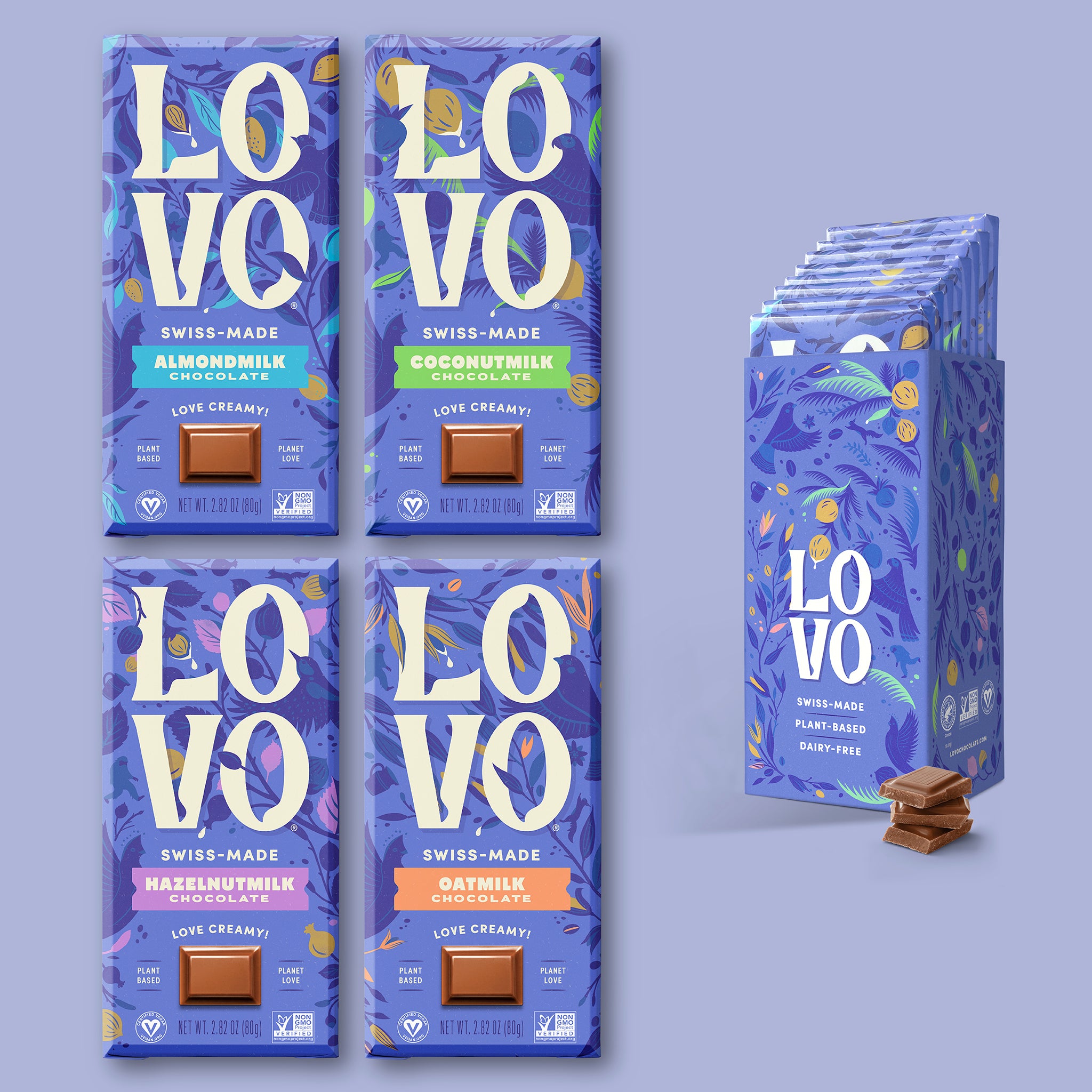 Vegan Milk Chocolate Bar Variety Pack - LOVO Chocolate